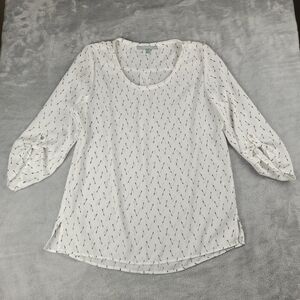 Sweet Rain Women's Top Blouse White  Arrow Size L Large